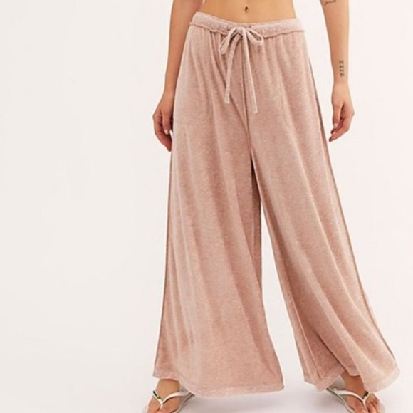 Free People Pants - NWT Free People Make it Maxi Wide Leg Pants Pink